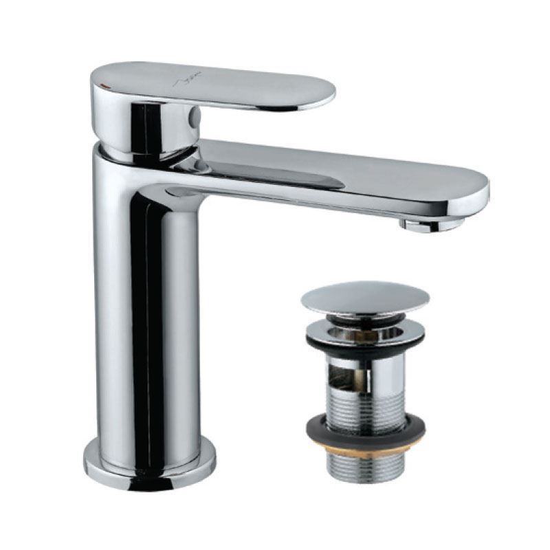 Single Lever Basin Mixer with click clack waste