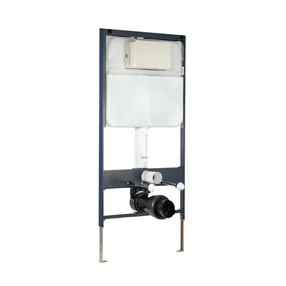 Single Piece Slim In-wall Cistern with Floor Mounting Frame