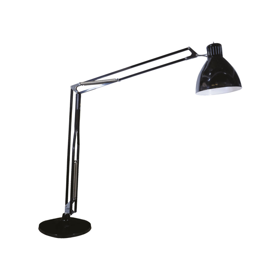 Conical black shade floor Lamp