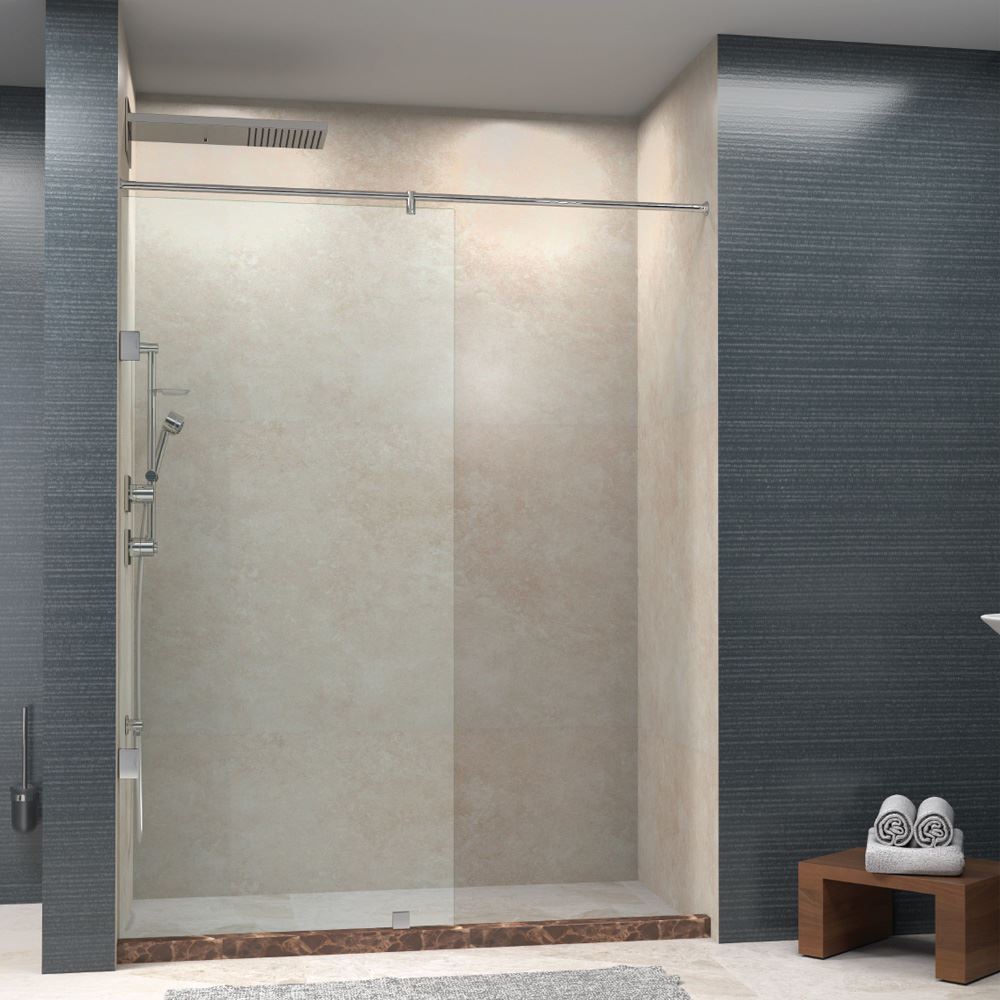 Jaquar Chrome Free Standing Bathscreen With Stabilizer Rod 600-800 x 1950mm JSE-CHR-810S0680H19X